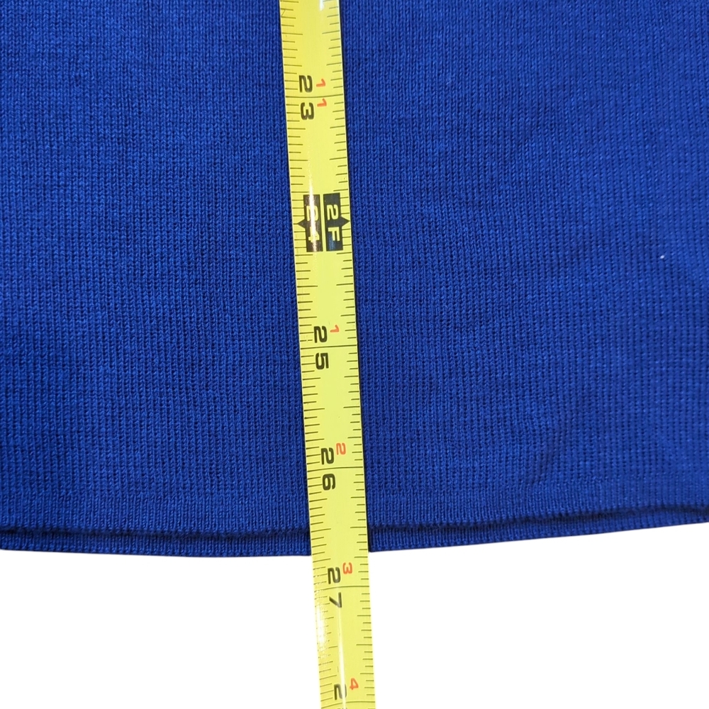 Talbots Woman Cap Sleeve Sweater, V-neck Cotton, Sleeveless, 2X, Soft Blue Top - Picture 5 of 11